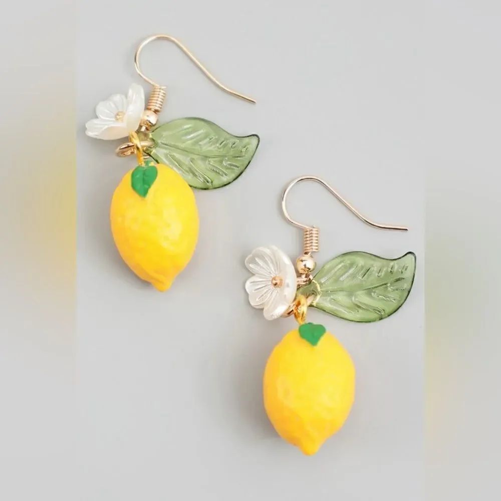 Bohemian lemon drop earrings N298
